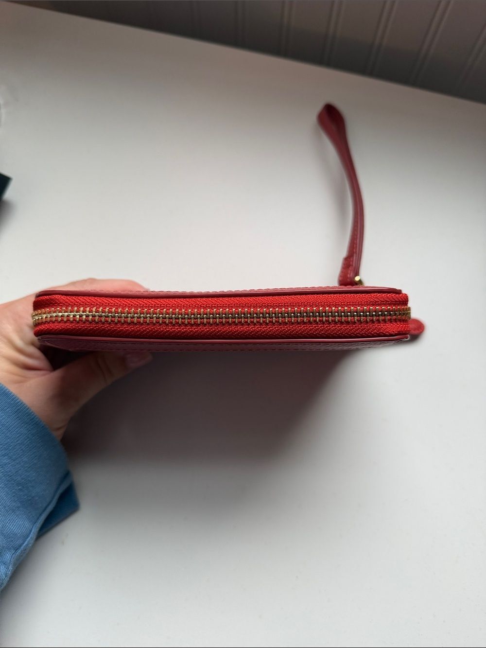 Vera Bradley Burnt Orange Leather Grab and Go Wristlet with Dustbag - Picture 5 of 11